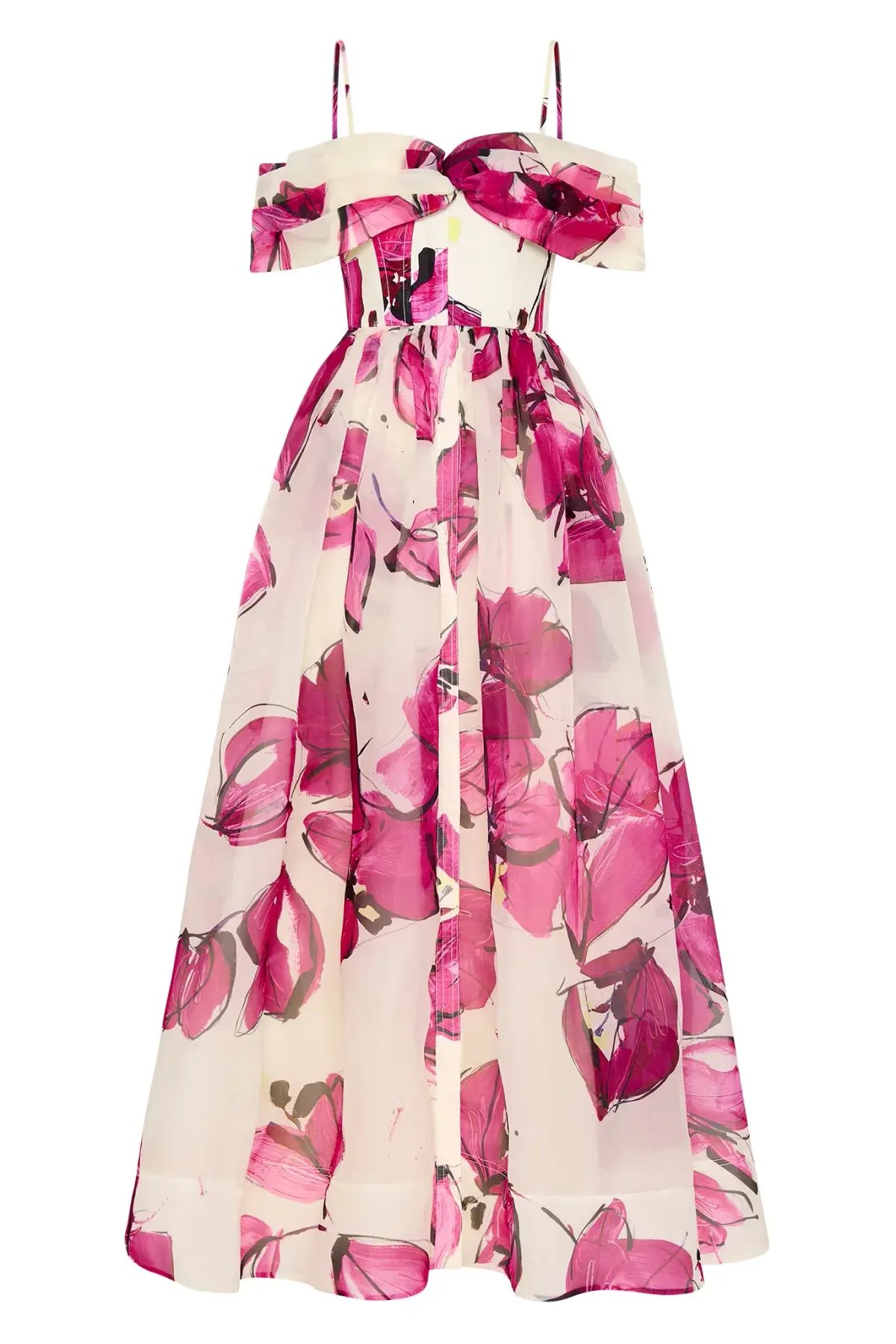 Aje Cordelia Corseted Maxi Dress Falling Florals Size 12 photo 4
