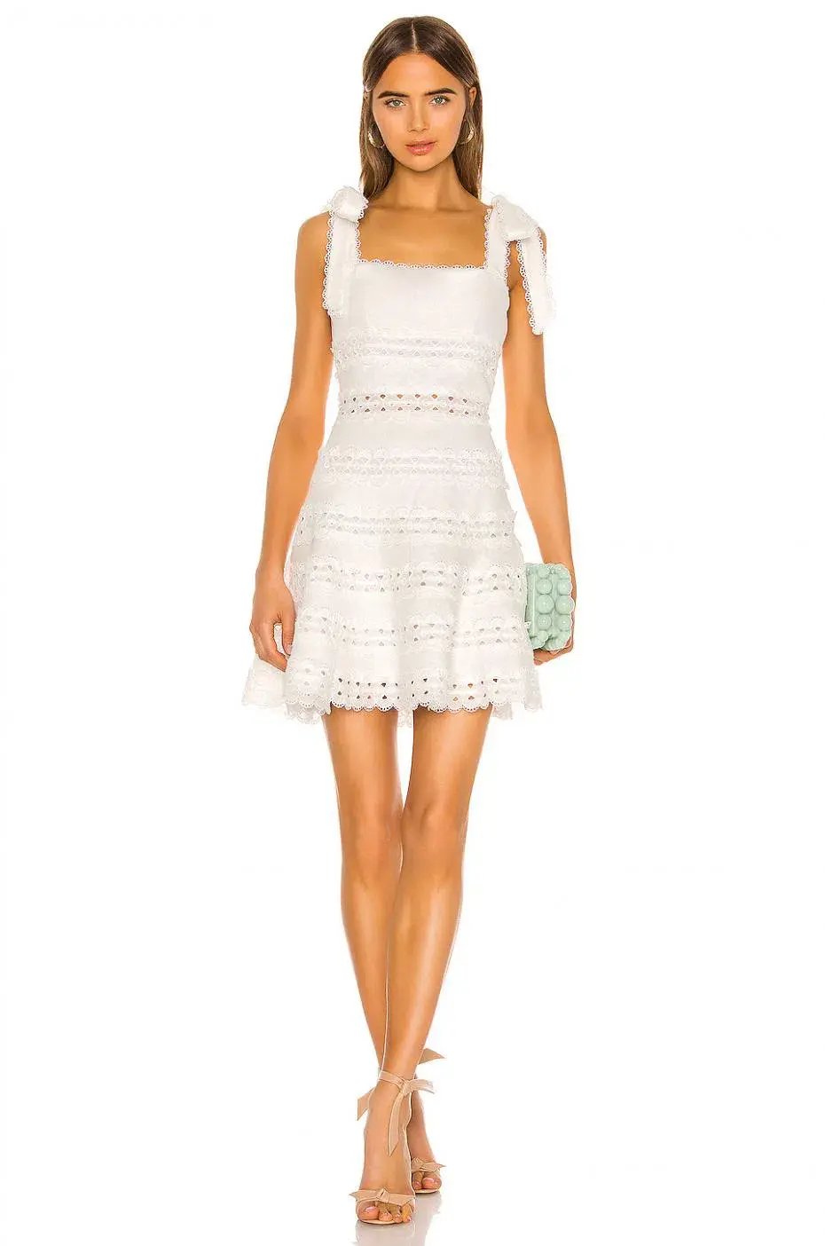 Zimmermann Kirra Tie-Up Dress White Size 3 photo 2