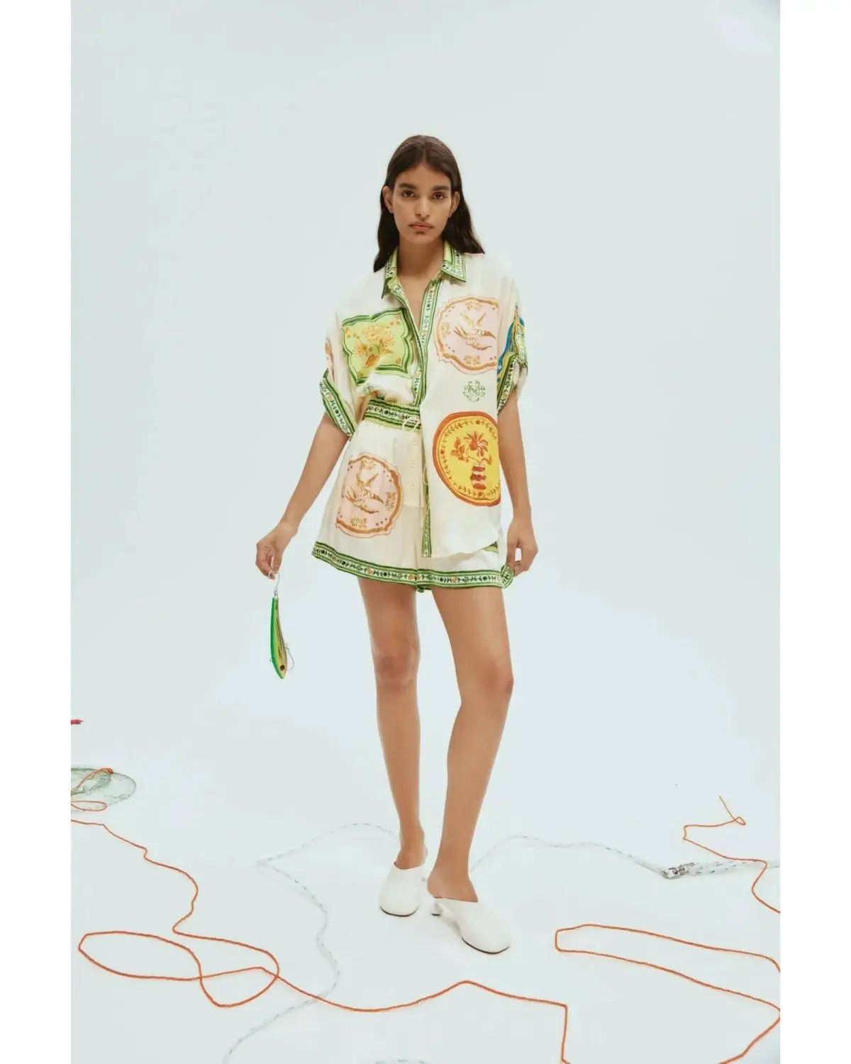 Alemais Porcelain Shirt and Short Set Multi Print Size 16 photo 4