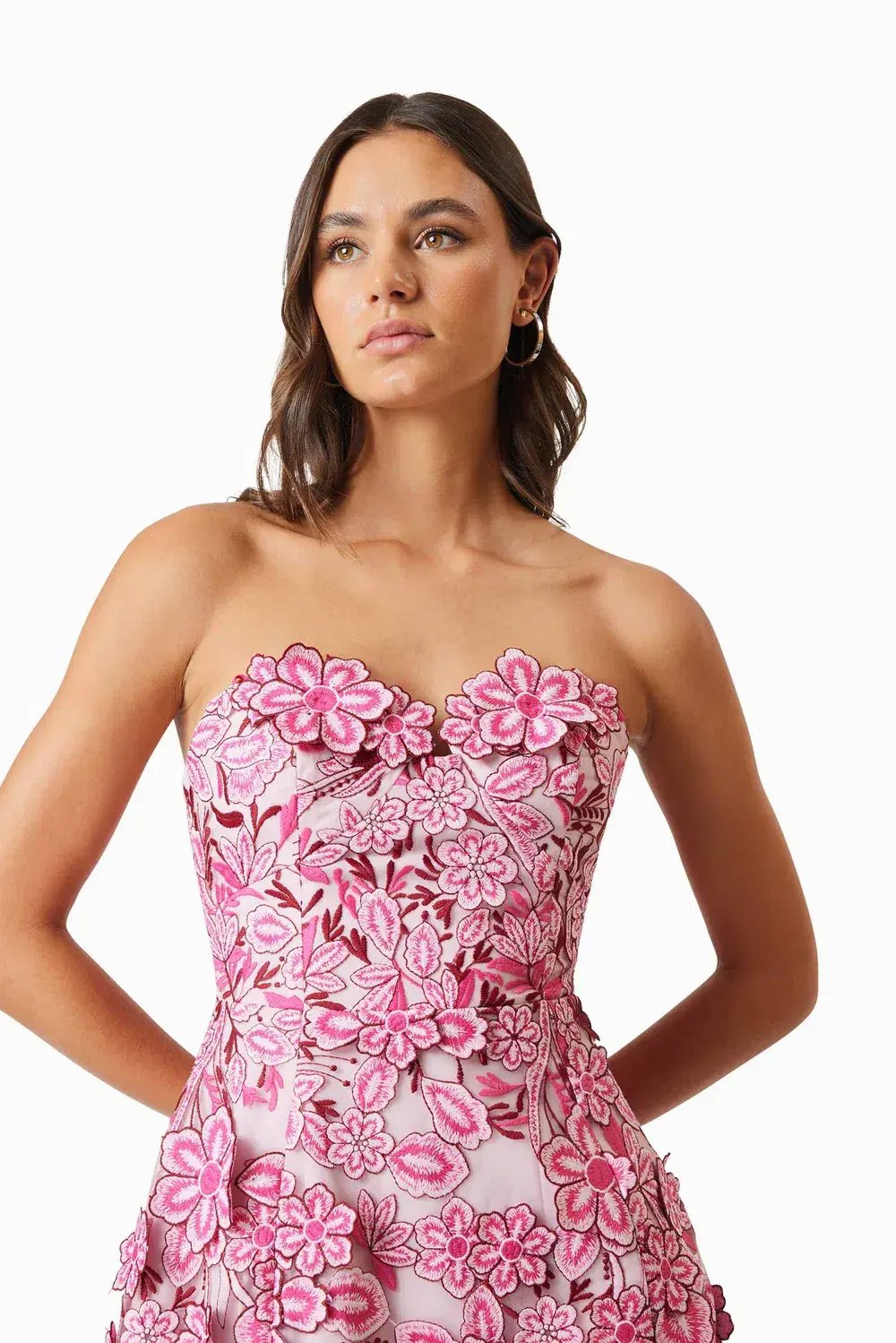 Elliatt Roseate 3D Floral Mini Dress in Pink 12 photo 6