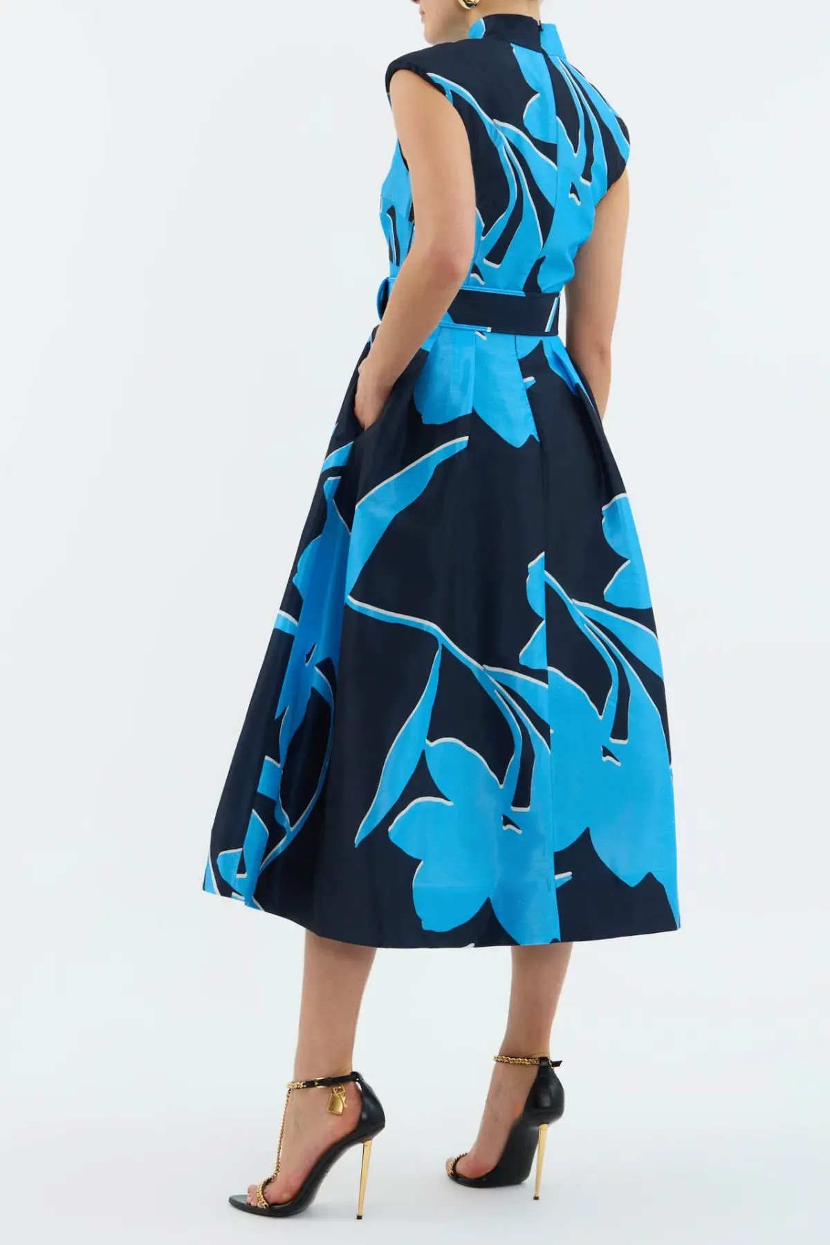 Rebecca Vallance Azzurra Midi Dress Print Size AU 10 photo 2