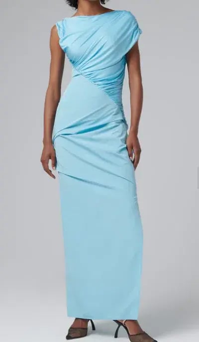 Paris Georgia Kaya MIdi Dress Iris Blue Size 12 photo 3