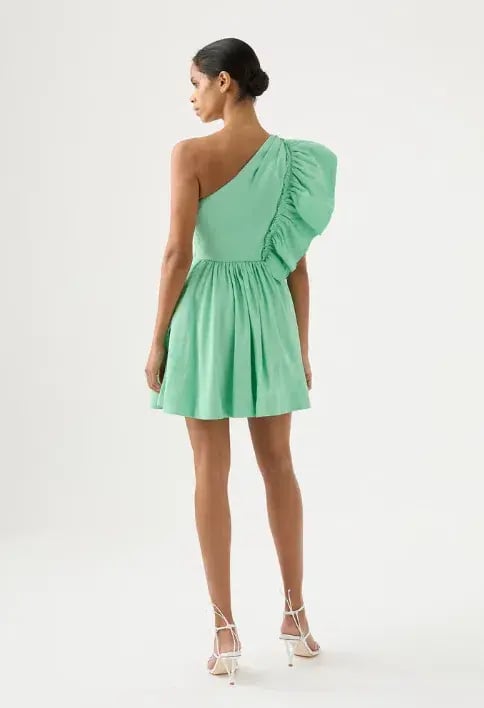 Aje Bonjour Asymmetric Mini Dress Green Size 8 / S photo 3