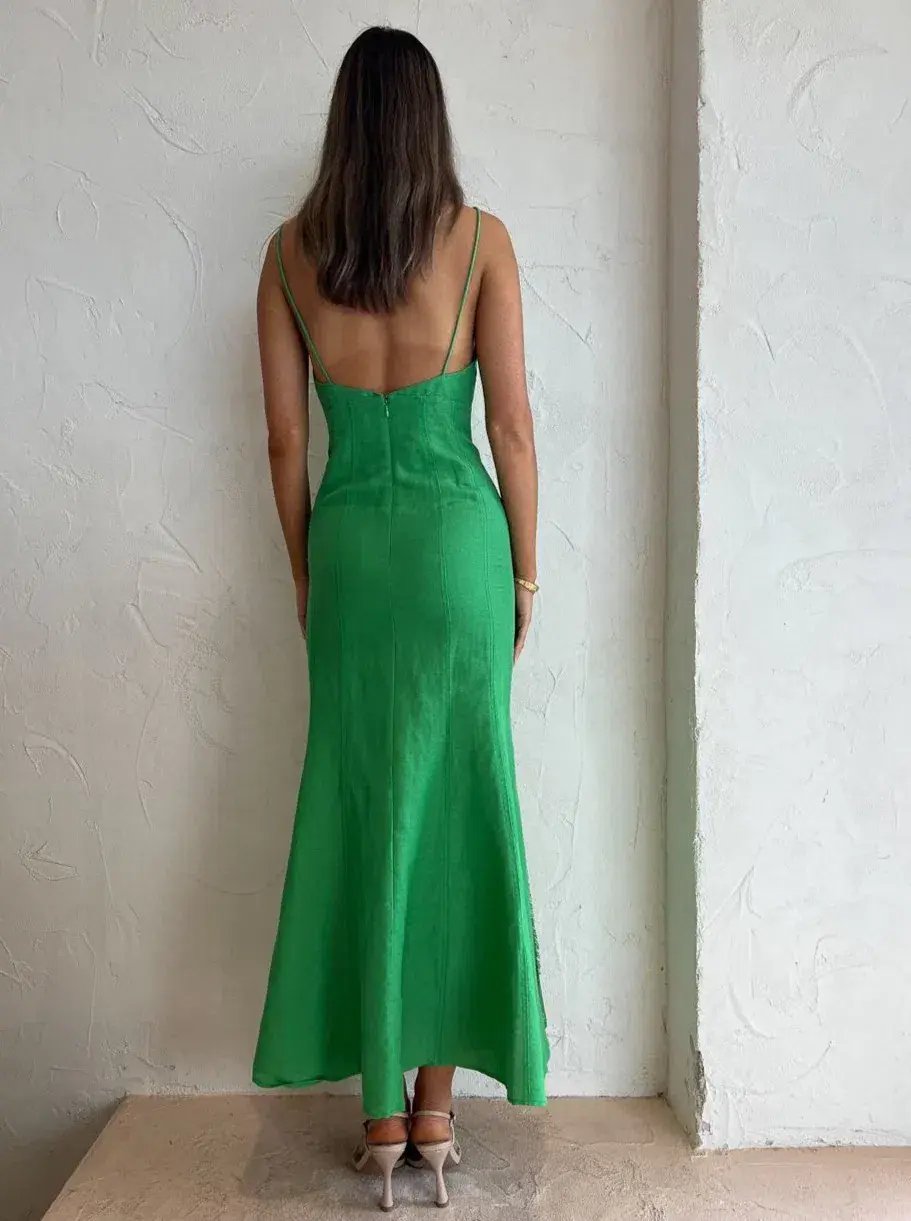 Significant Other - Aleksandra Midi Dress Green - Size 12 photo 4