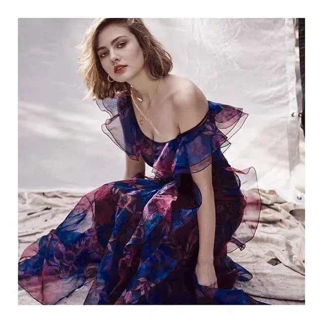 Alice McCall Flora Gown in Blue/Purple Size 8 photo 2