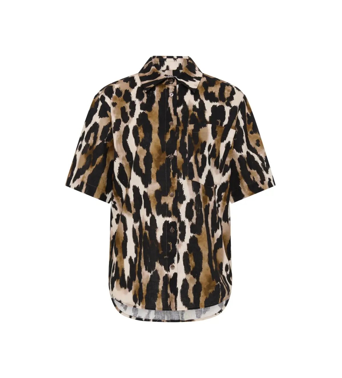 Aje Airlie Short Sleeve Shirt Animal Print Size 8 photo 4