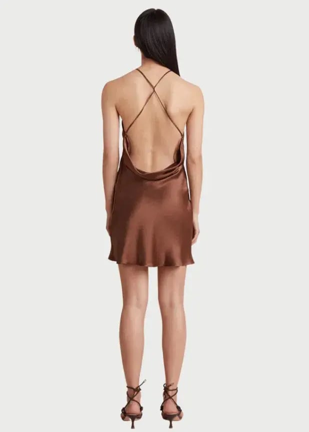Bec & Bridge Annika Mini Dress Chocolate Size 8 photo 3