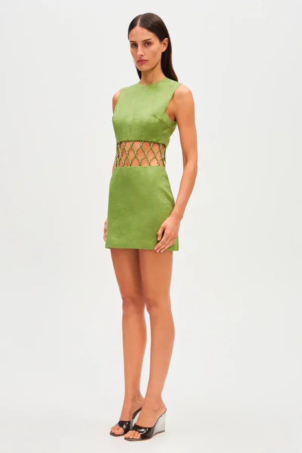 MISHA COLLECTION ELLIE MINI DRESS - AVOCADO photo 2