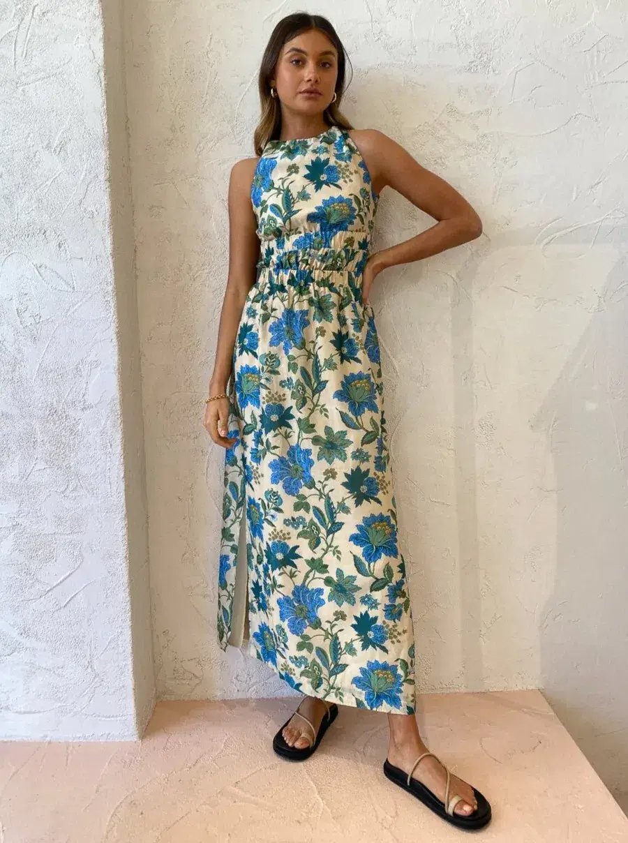 Sir the Label Celia Cross Back Gown in Marguerite Print Size 8 photo 3