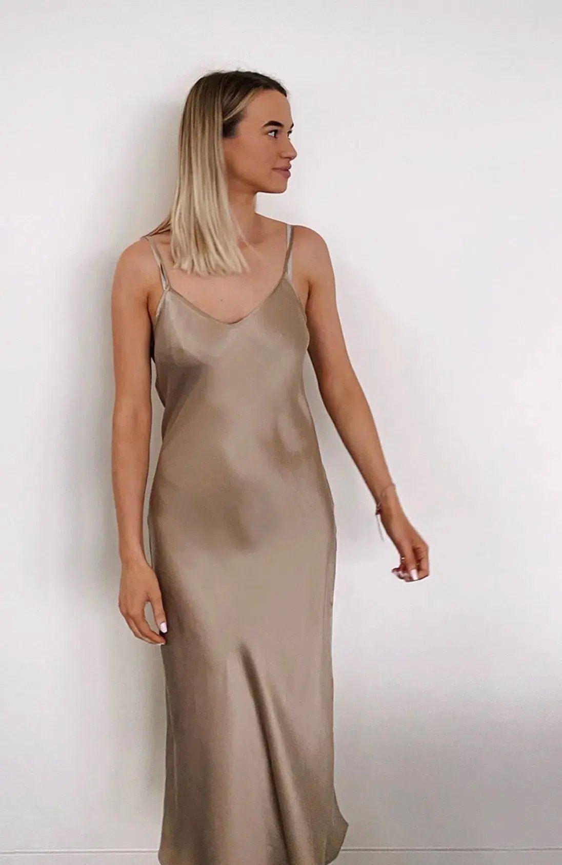 Silk Laundry 90s Slip Dress Clay Size XS / Au 6 photo 3