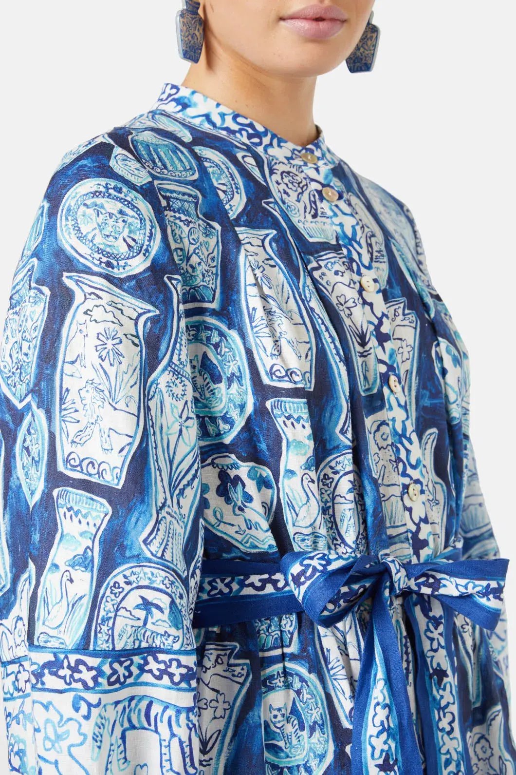 Gorman Porcelain Paradise Mini Party Dress Print Size 20 photo 5