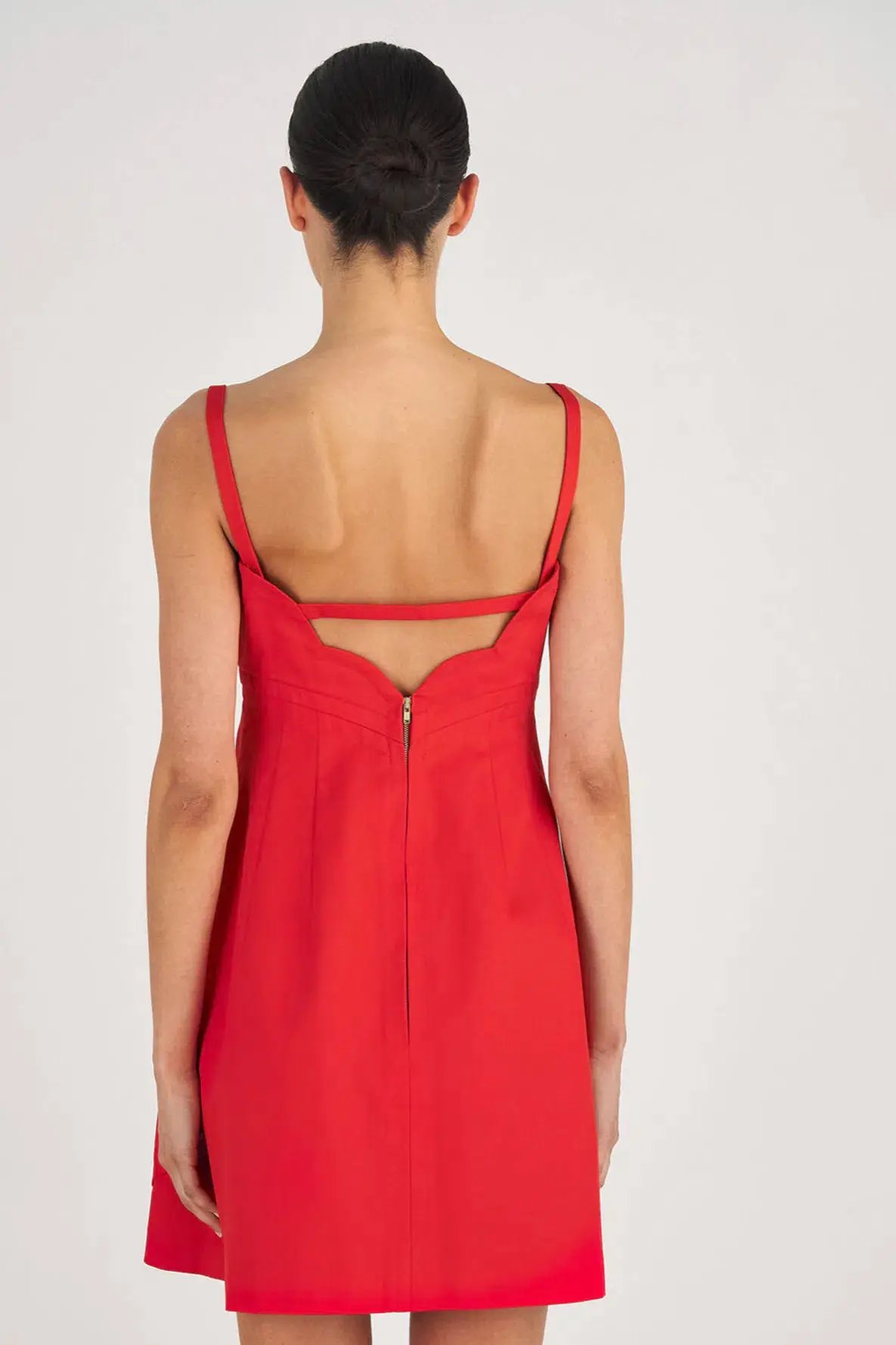 Oroton Short Scallop Dress Red Size AU 12 photo 2