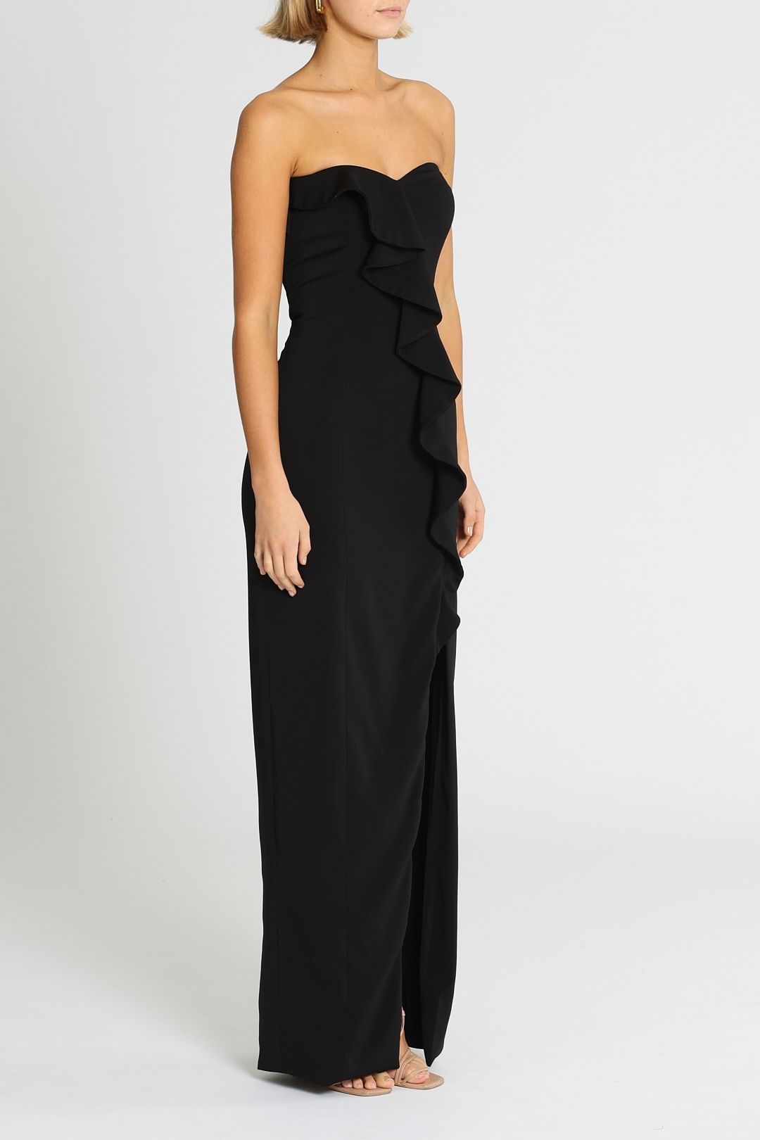 Varys Strapless Ruffle Gown photo 2
