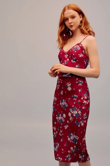 Keepsake The Label Cherished Midi Dress in Raspberry Bloom Floral Size 10 photo 2