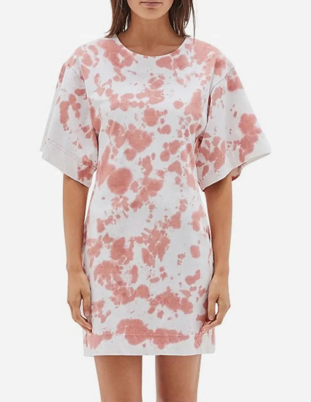 Bassike Double Jersey S/S Tie Dye Dress Print Size XS / AU 6 photo 2