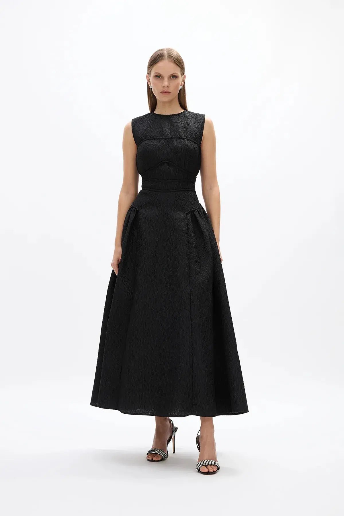 Rachel Gilbert Sophia Midi Dress Black Size AU 12 photo 2