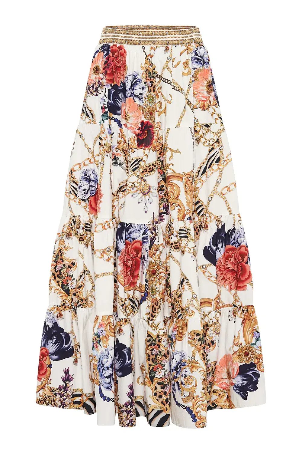 Camilla Reign Supreme Bralette & Tiered Maxi Skirt Set Size Print S/XS photo 3