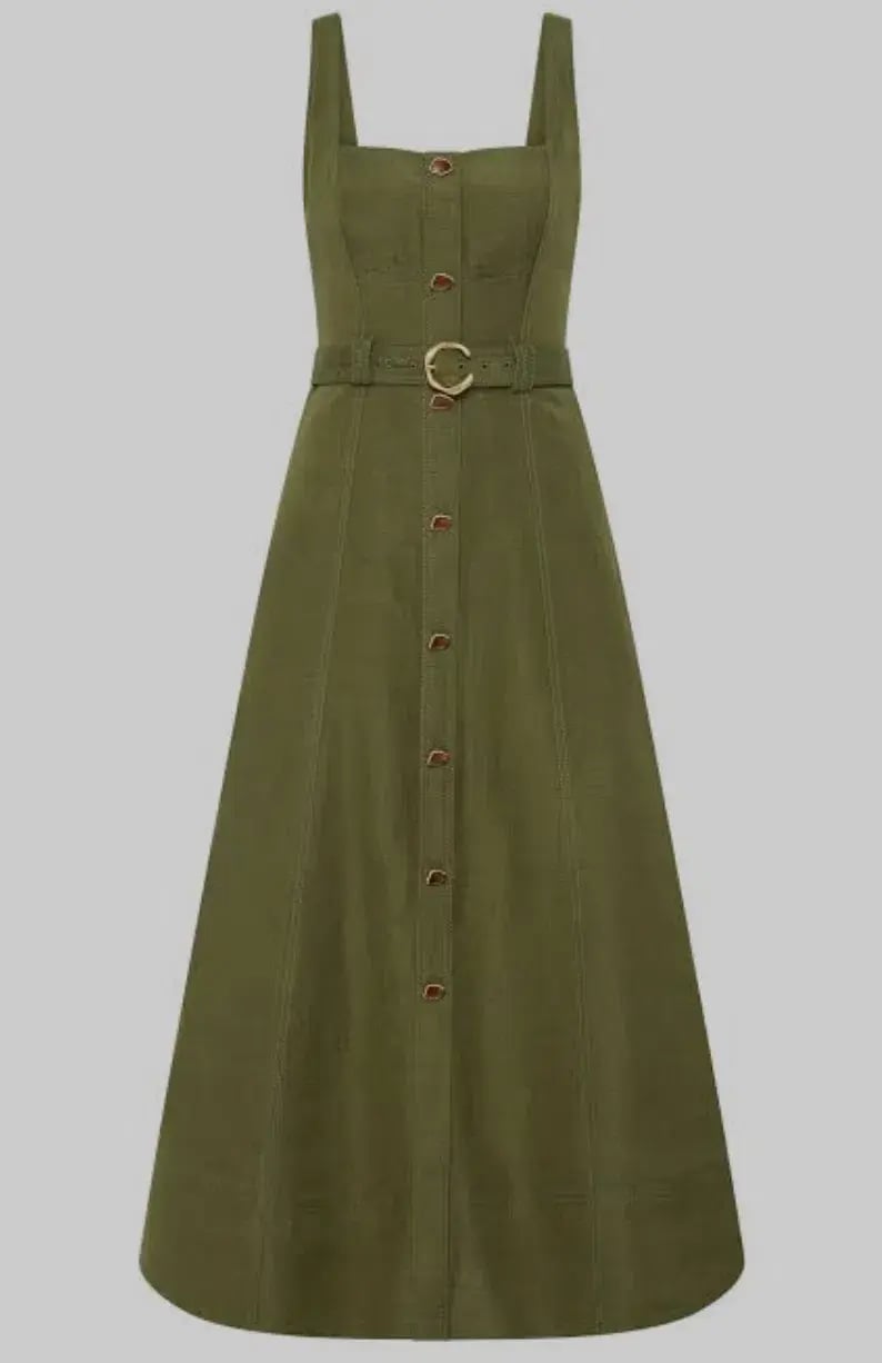 AJE Axle Utility Midi Dress Size 10 photo 4
