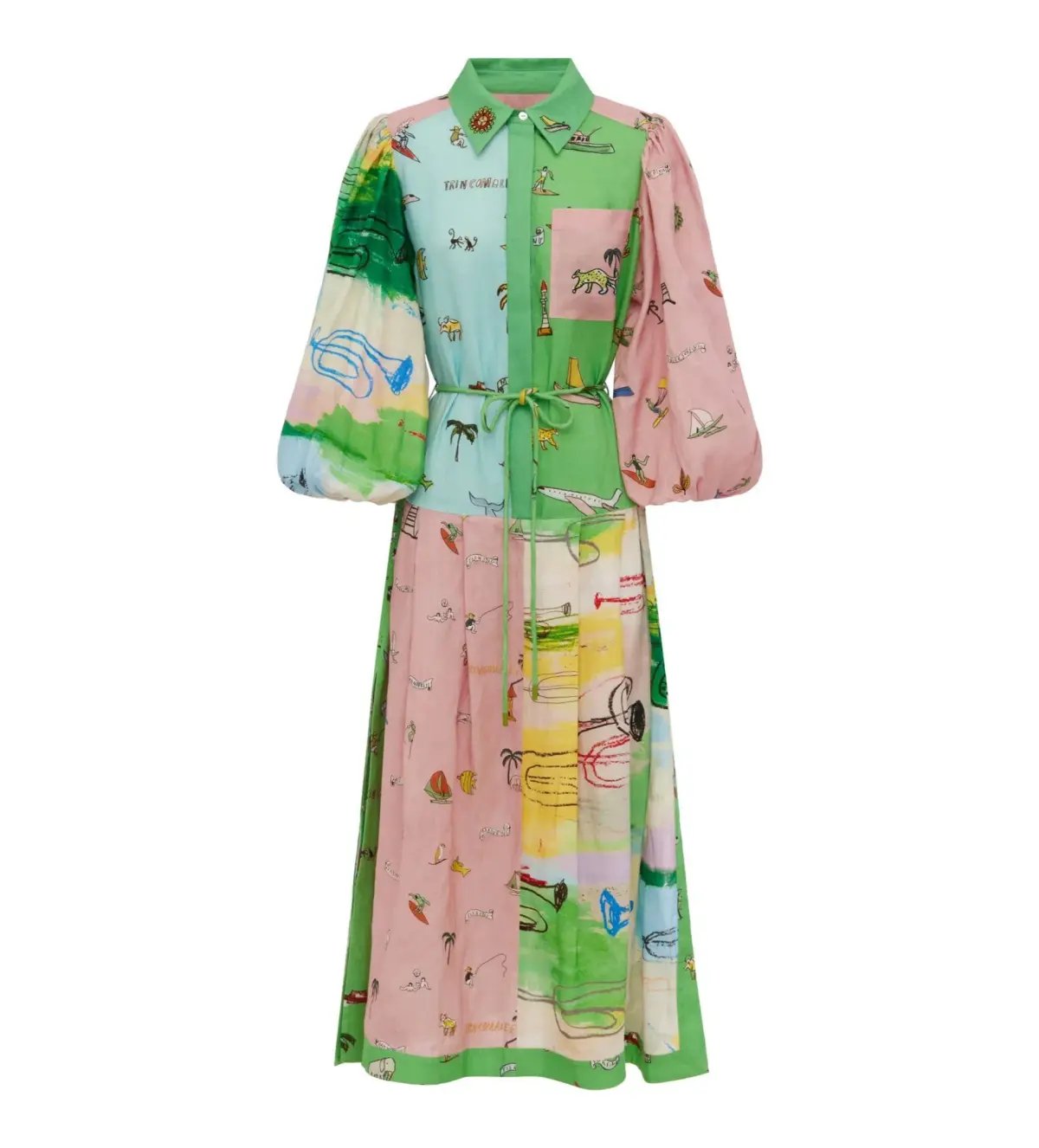 Alemais Jet Shirtdress Multi Size 14 photo 3