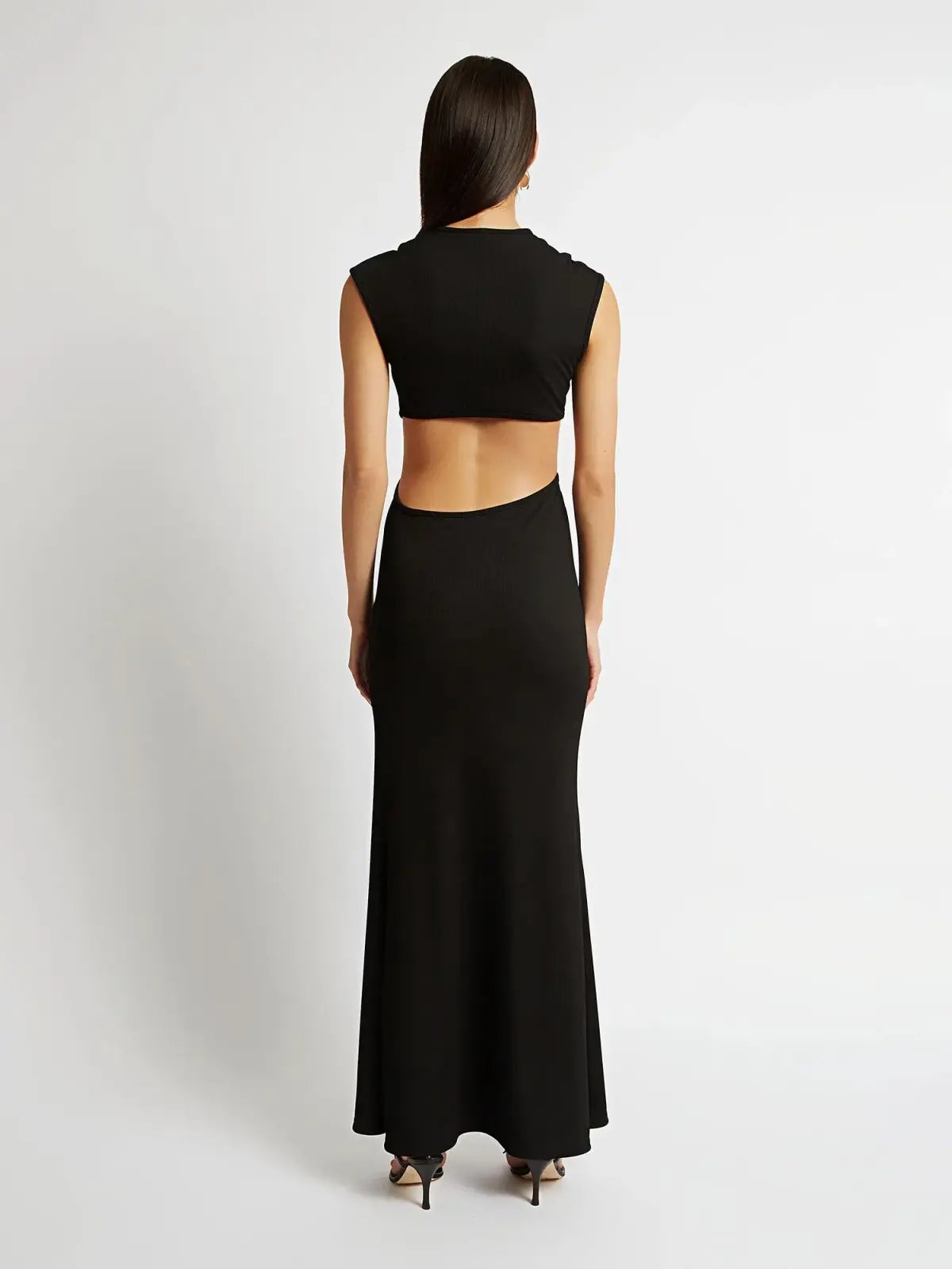 Christopher Esber Distorted Quartz Split Tank Dress Black Size 8 photo 3