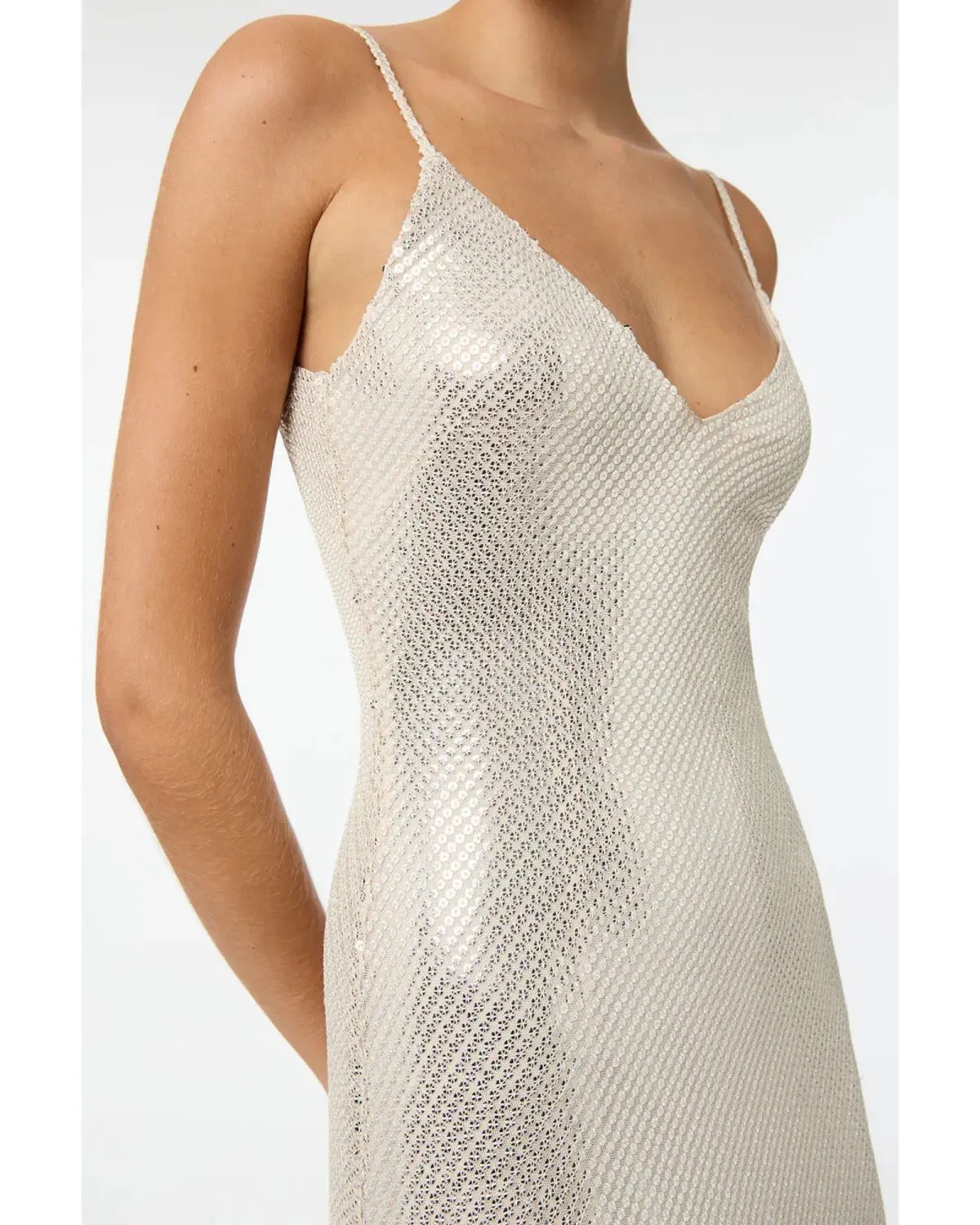 Manning Cartell High Voltage Slip Dress Nude Silver Size AU 8 photo 2