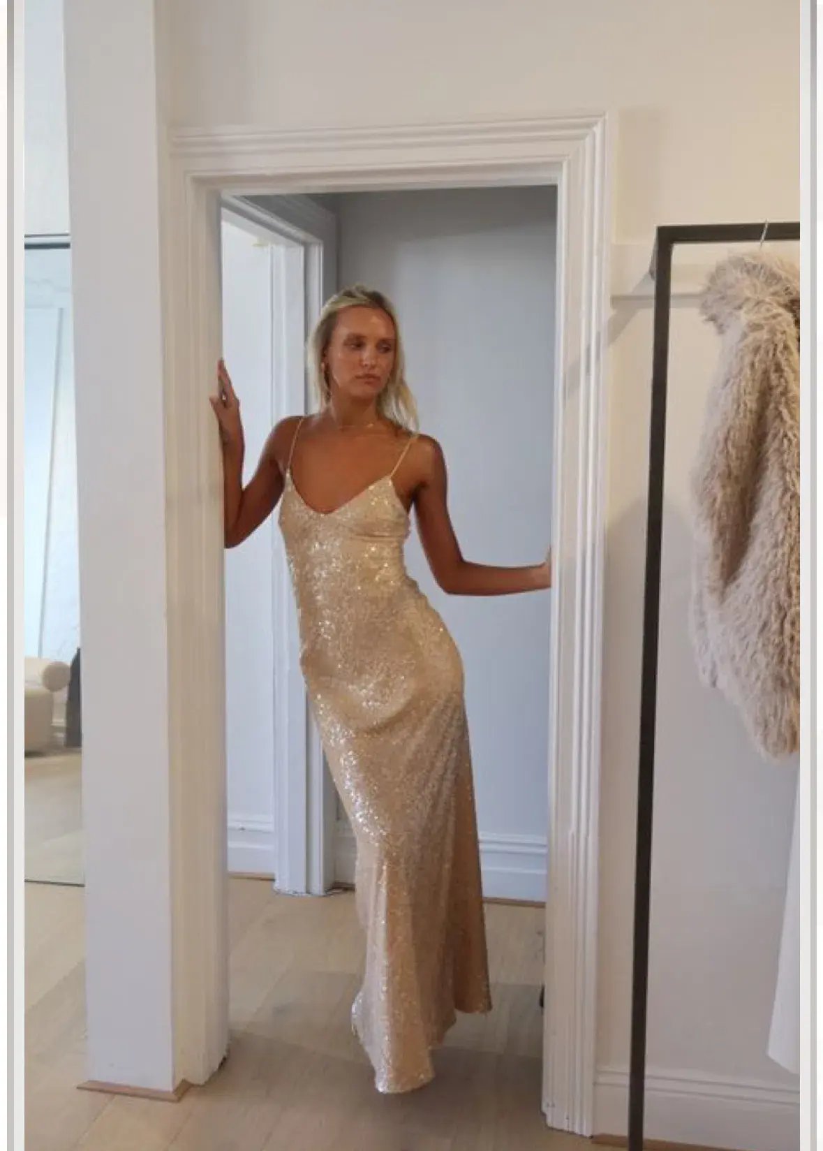 Manning Cartel  Light Angles Slip Dress Gold Size 8 photo 6
