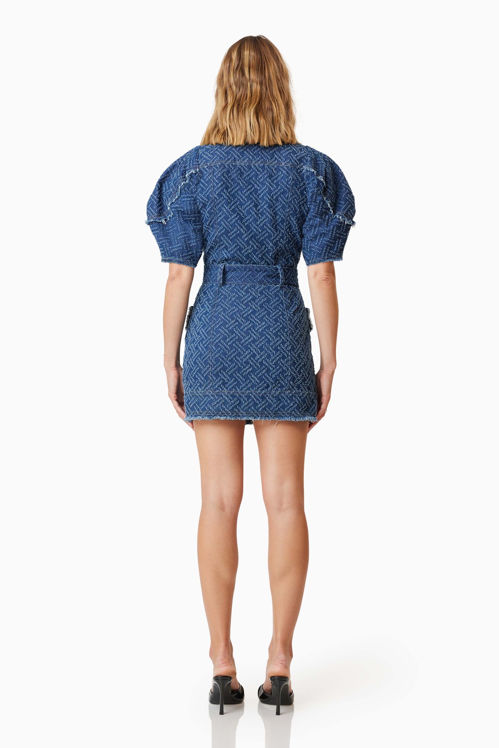 ELLIATT CORA DENIM DAY DRESS - NAVY photo 5