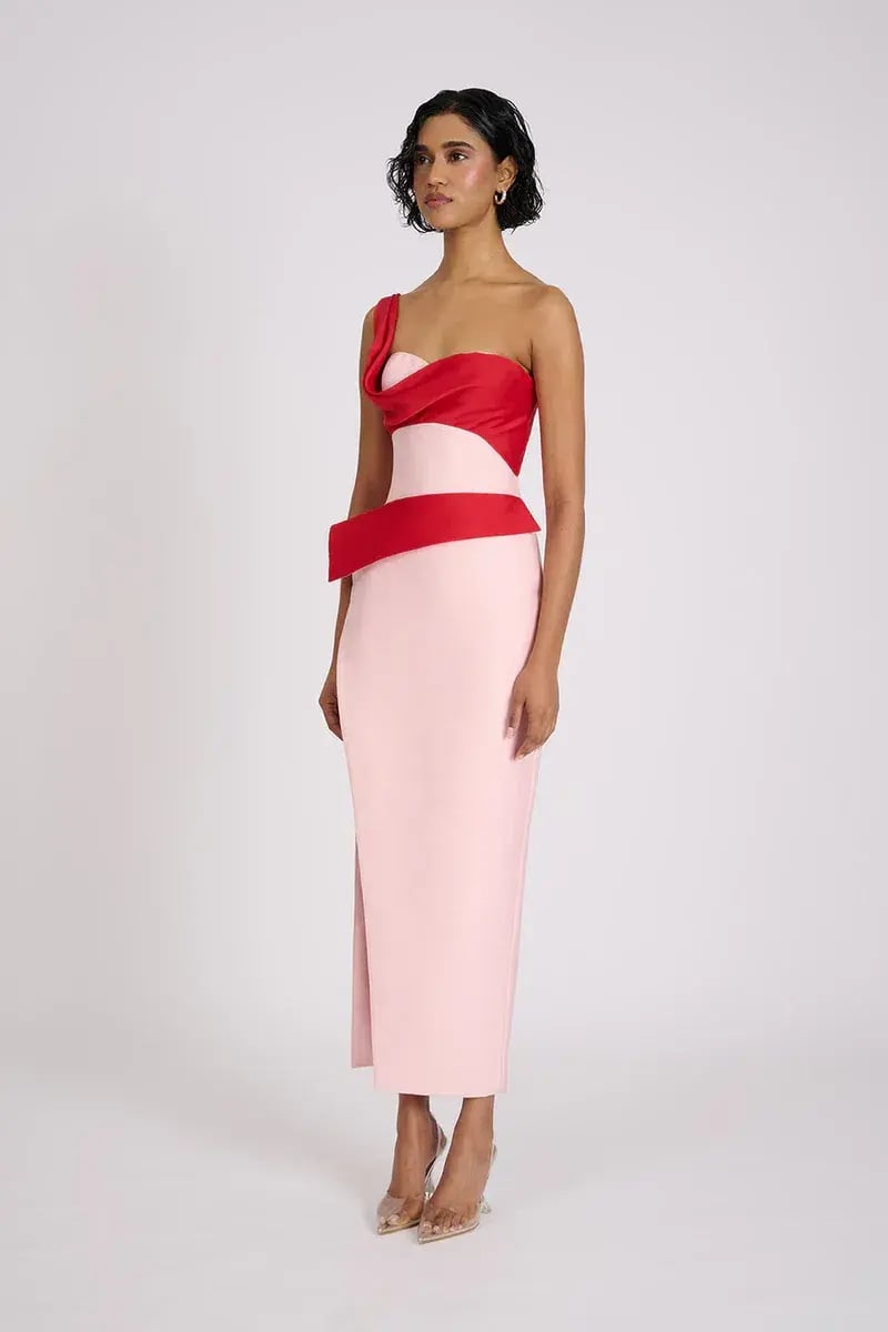 ELIYA THE LABEL CARTIA MIDI DRESS PINK/RED SIZE XS / AU6 photo 6