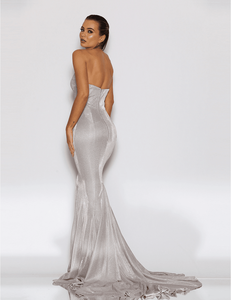 Jadore Celeste Gown Silver Size 4 photo 2