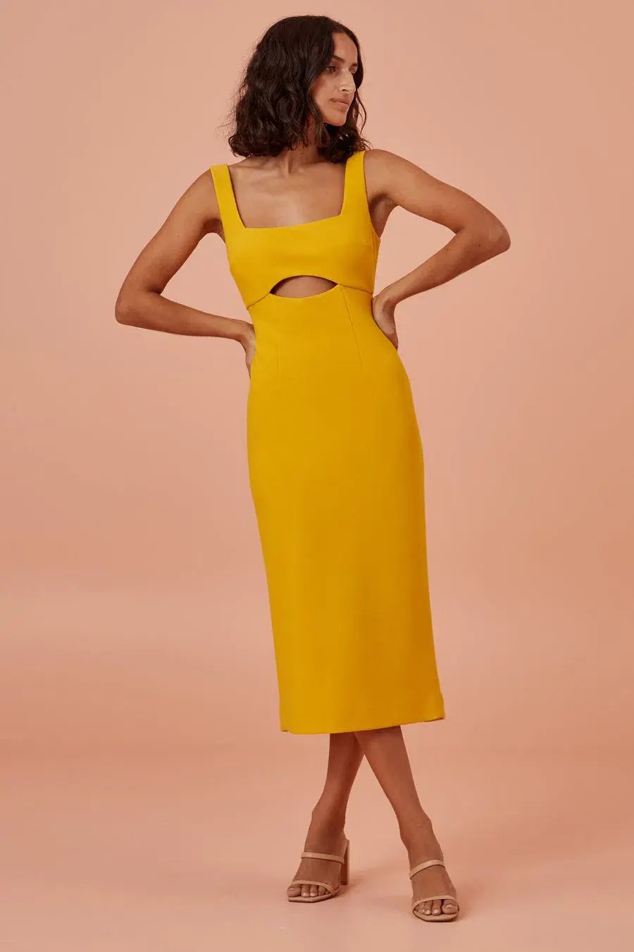 Finders Keepers Nadia Midi Dress Mango Size 8 photo 2