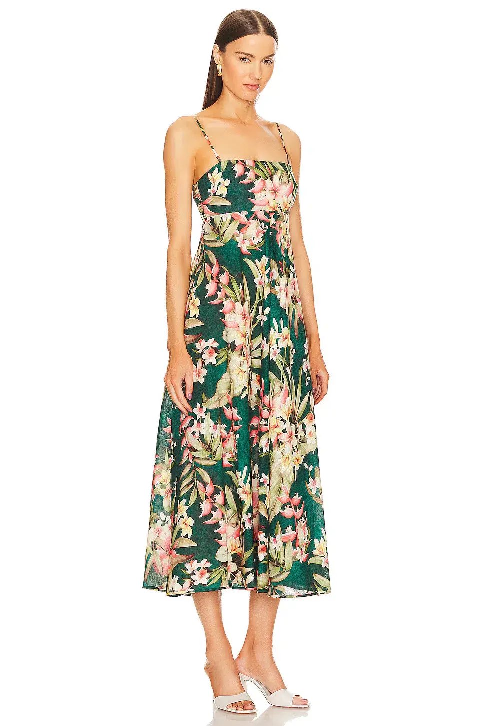 Zimmermann Lexi Midi Dress in Green Palm Size 2 / AU 12 photo 4
