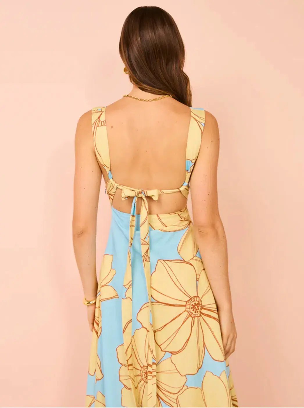 Issy V Neck Midi Dress in Summer Print Size 10 photo 3