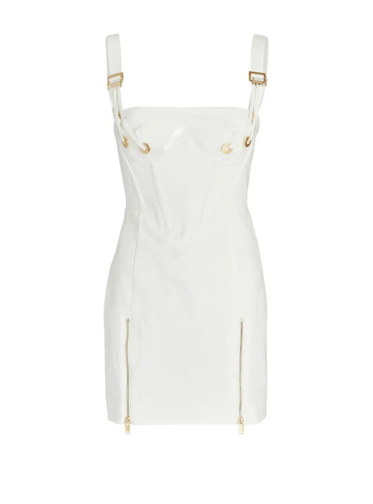 Dionlee Fan Lace Zip Dress in White Size XXS / AU 4 photo 5