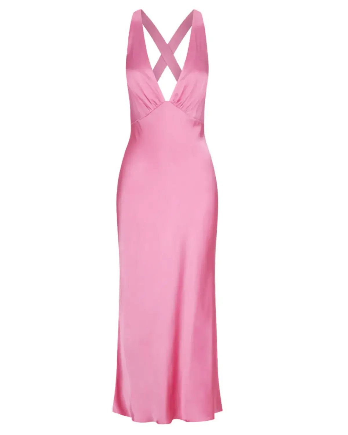 Shona Joy Arienzo Plunge Cross Back Dress Pink Size AU 8 photo 4