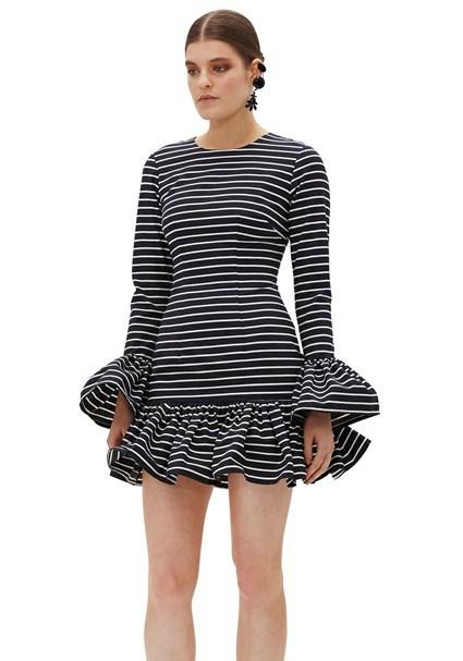 By Johnny Ebony Stripe Rara Dress photo 4