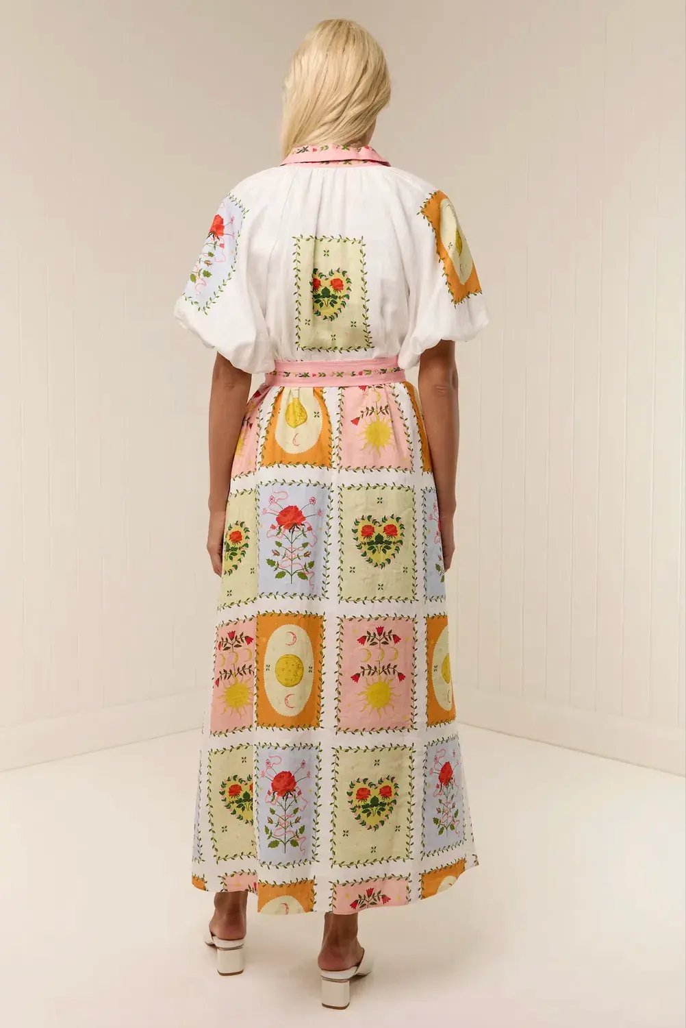 Palm Noosa Marla Midi Dress Siesta Tile Print Size 12 photo 3