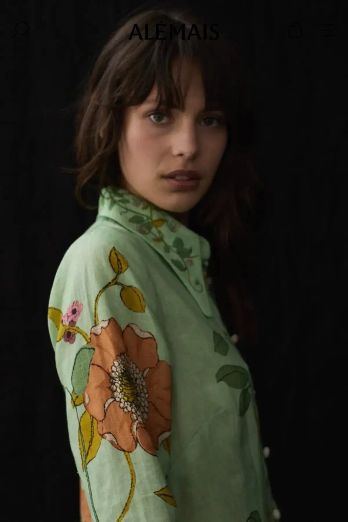 Alemais Olivia Shirt Dress Green Print Size 8 photo 3