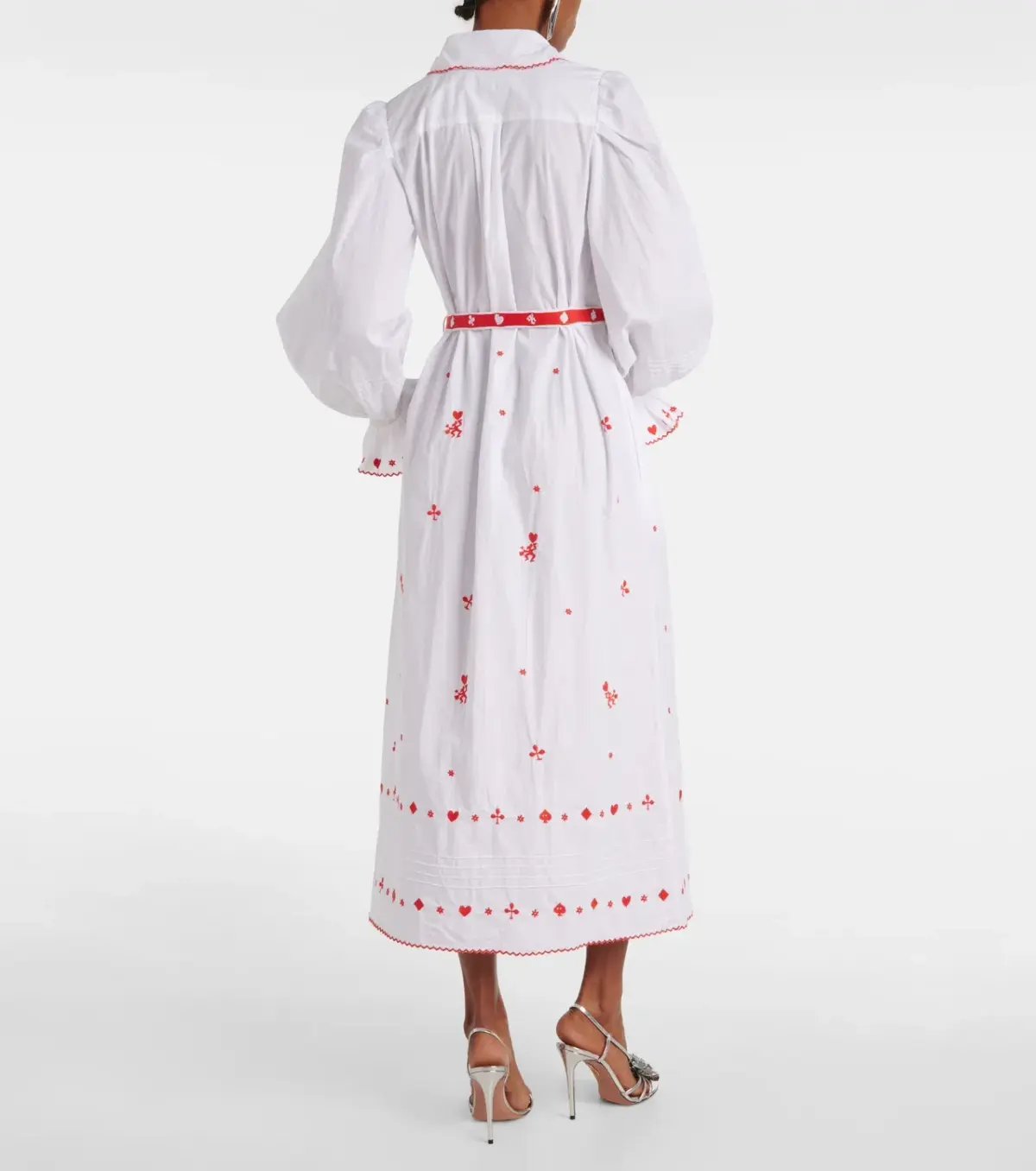 Alemais Hearts Embroidered Dress White Size 8 photo 7