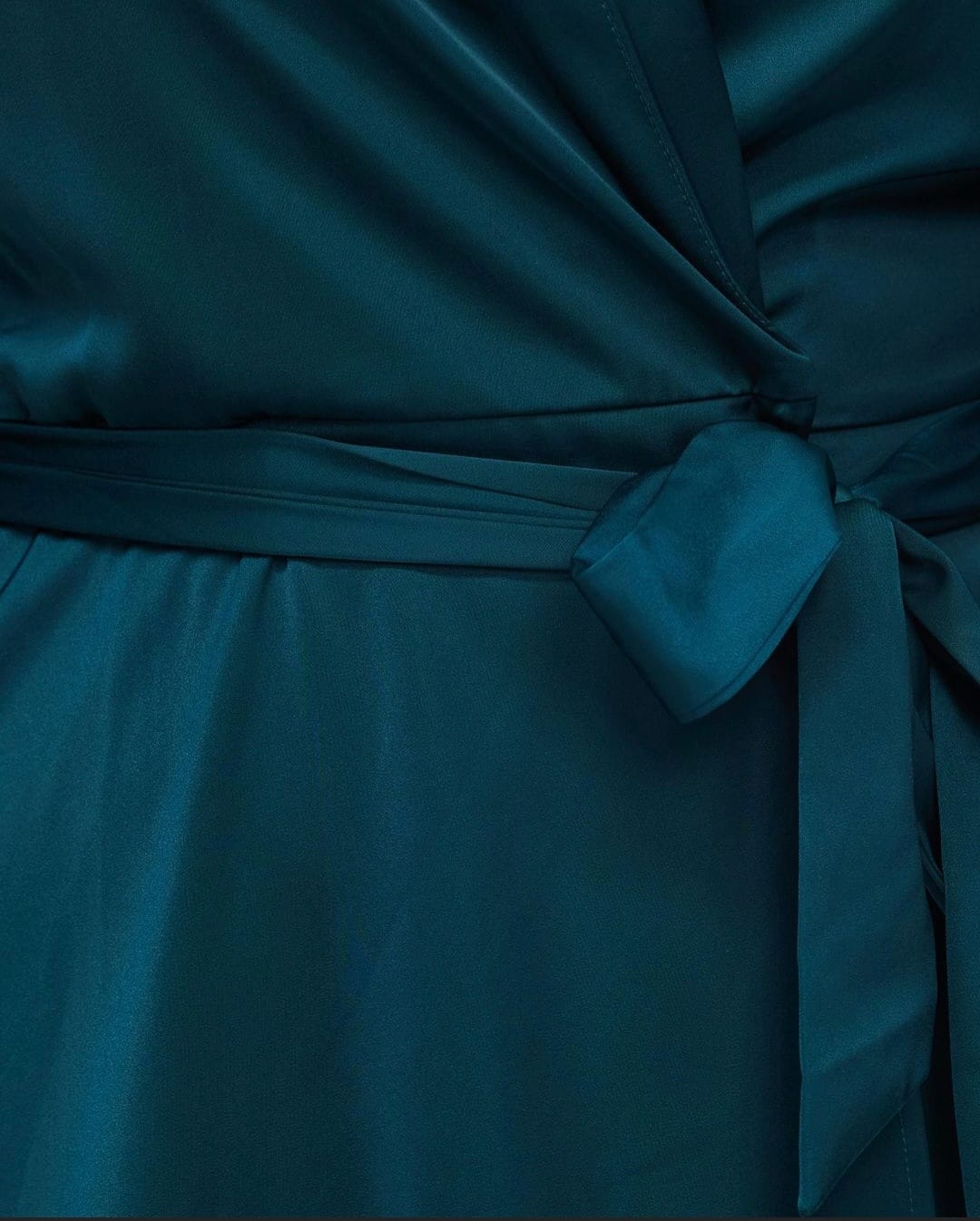 Birdie Wrap Front Mini Dress in Teal photo 6