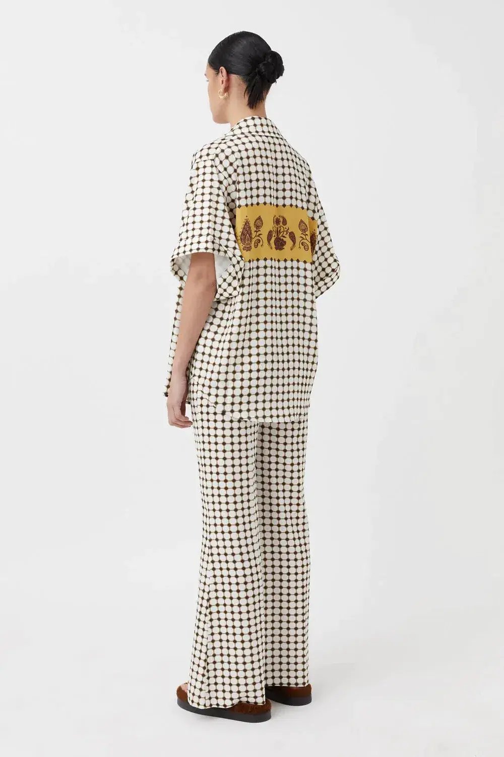 Camilla And Marc Ravioli Shirt And Pant Set Honey/Multi Size 10 photo 2