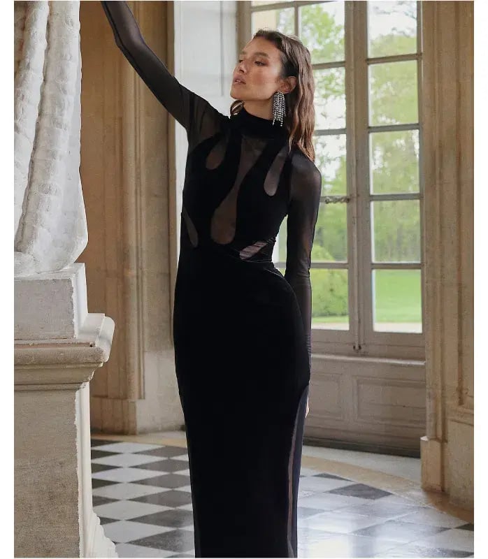 Sheike Medusa Maxi Dress Black Size AU 14 photo 2