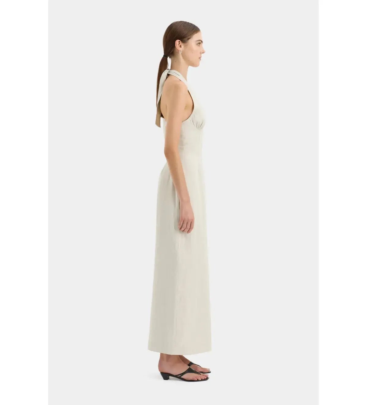 Sir the Label Affogato Halter Maxi Dress in Ecu Size 14 photo 2