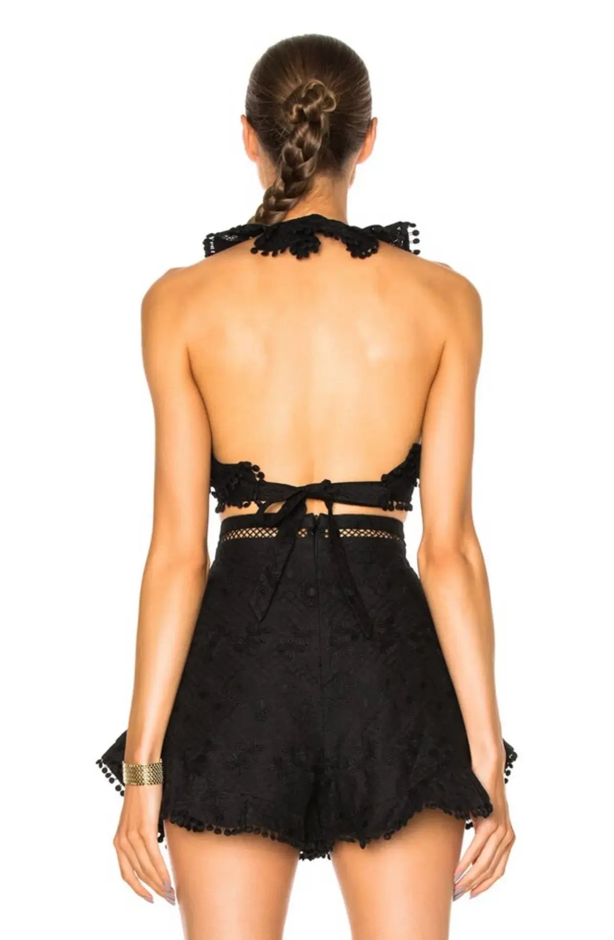 Zimmermann Caravan Flutter Top and Short Set Black Size 0 / Au 8 photo 3