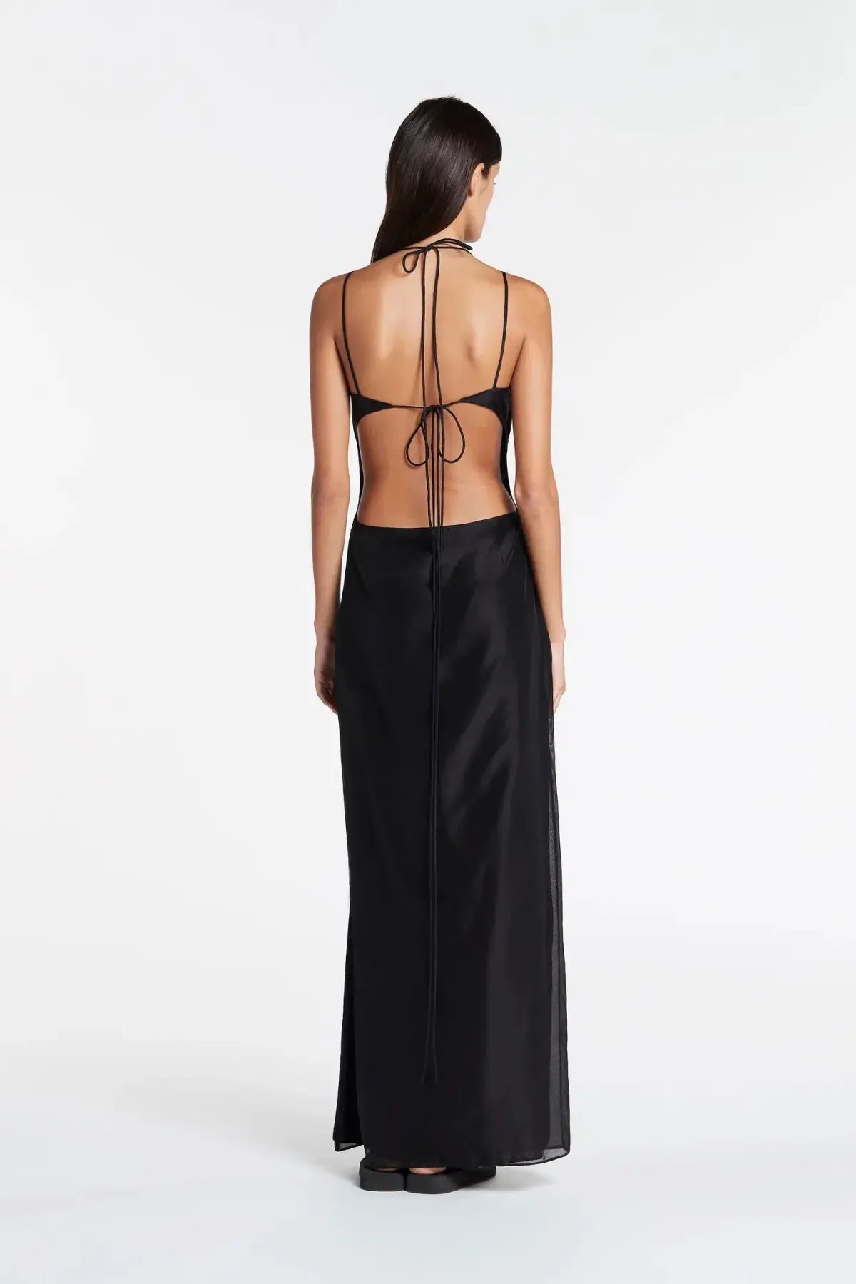 Sir the Label Lucelia Cut Out Midi Dress in Black Size 1 / AU 8 photo 3
