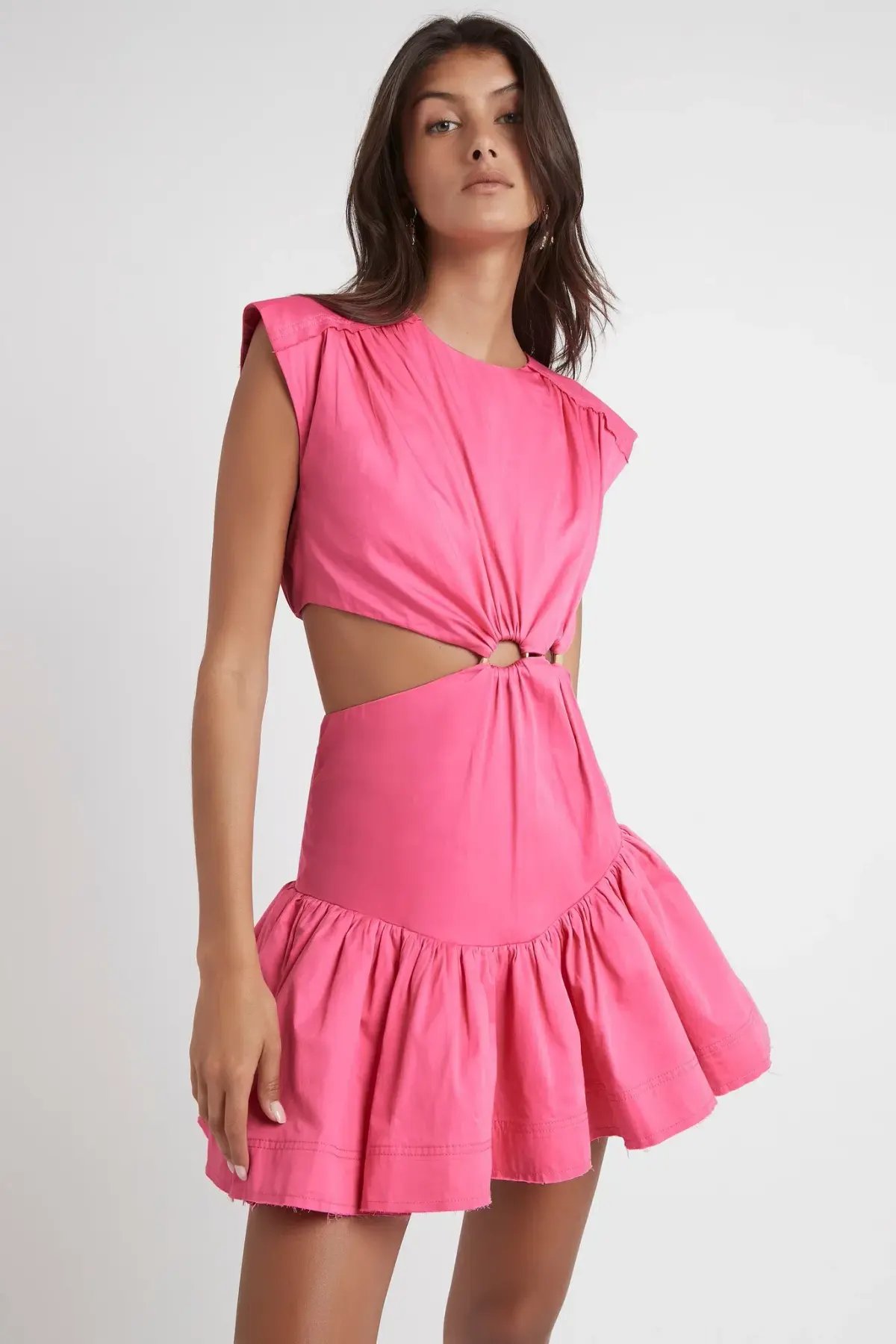 AJE Solstice Cut Out Ring Dress Pink Size 6 photo 2