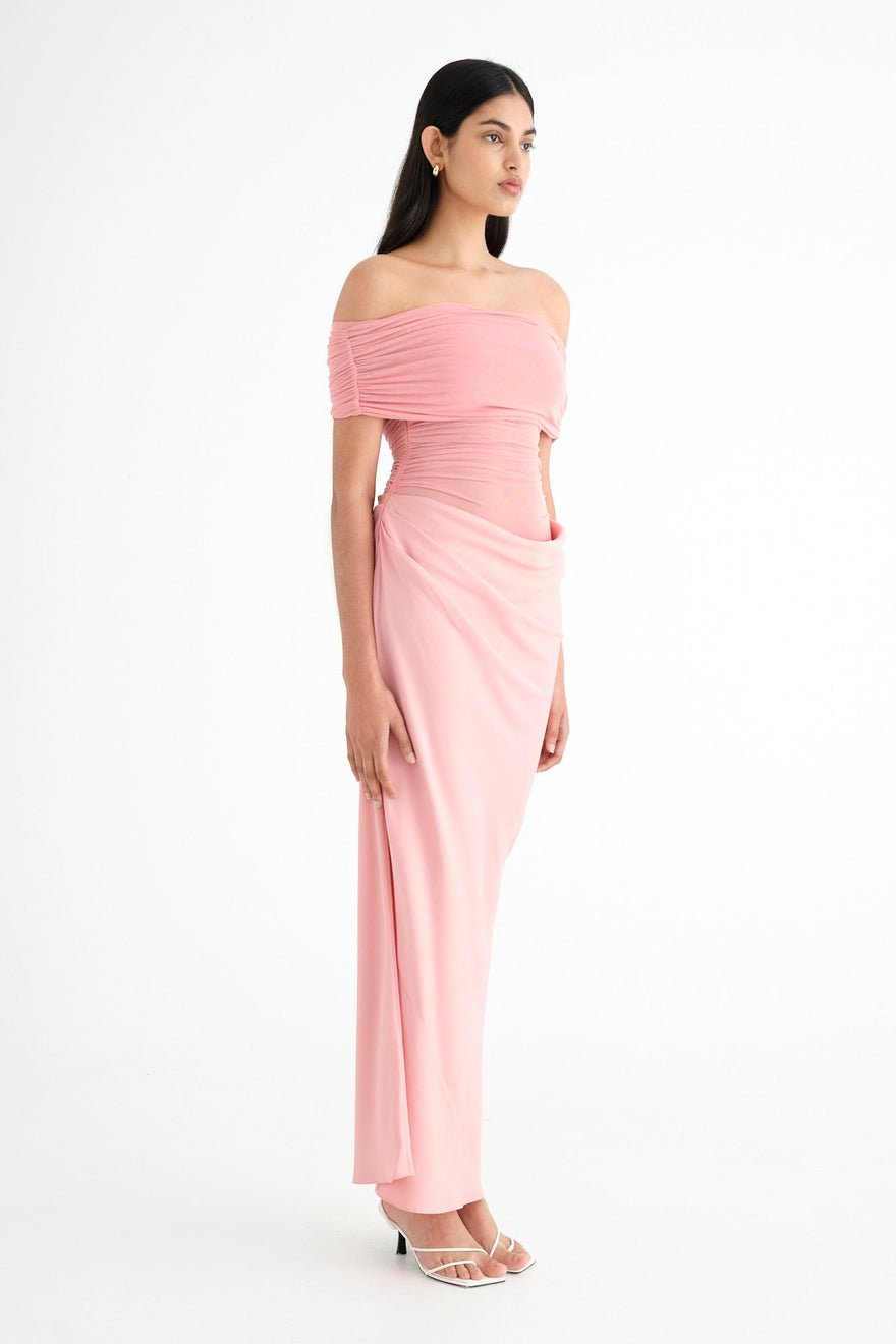 Benni Nico Off Shoulder Maxi Dress - Candy Floss photo 3