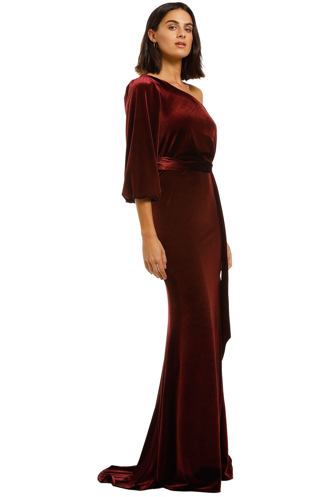 Rosalia Velvet Gown - Wine photo 2