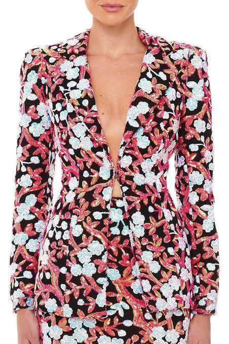 Eliya the Label Rosetta Blazer Sequin Print Size XL photo 2