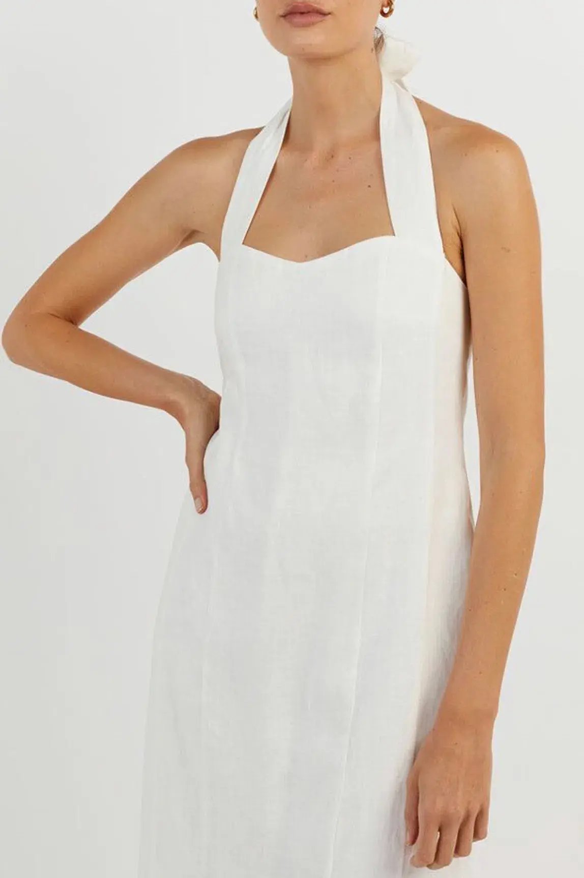 Dissh Willow Linen Long Dress White Size XS / AU 6 photo 4