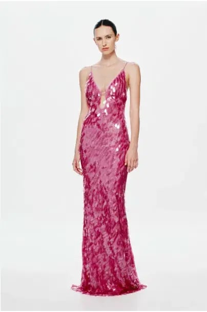 Misha Pink Sapphire Sequin Dress photo 3